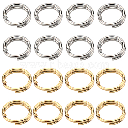 400Pcs 2 Colors 304 Stainless Steel Split Rings, Double Loops Jump Rings, Golden & Stainless Steel Color, 5x1mm, Inner Diameter: 3.7~3.8mm, Single Wire: 0.5~0.6mm, 200pcs/style(STAS-SC0005-99)