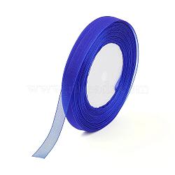 Sheer Organza Ribbon, Wide Ribbon for Wedding Decorative, Blue, 2 inch(50mm), 50yards/roll(45.72m/roll), 4 rolls/group, 200 yards/group(182.88m/group)(RS50MMY-040)
