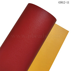 Two Tone PU Faux Leather Fabric, for DIY Crafts, Rectangle, Yellow, 1350x300x1.7mm(PW-WG532BC-11)