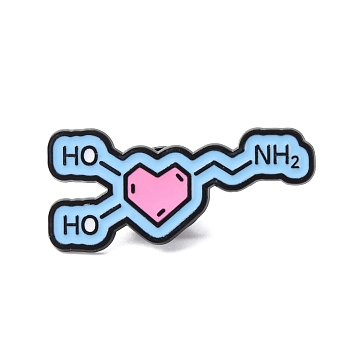 Scientific Symbol Enamel Pins, Alloy Lapel Pin Backs for Backpack Clothes, Sky Blue, 16x34mm