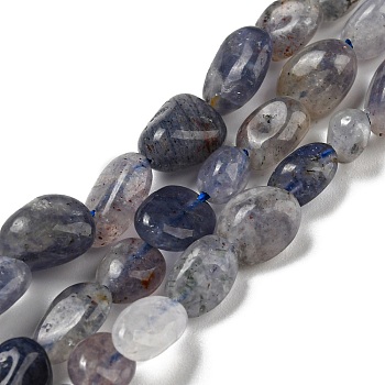 Natural Iolite Beads Strands, Nuggets, Tumbled Stone, 3~11x4~8x3~6mm, Hole: 0.9mm, about 56pcs/strand, 15.94''~15.75''(40~40.5cm)