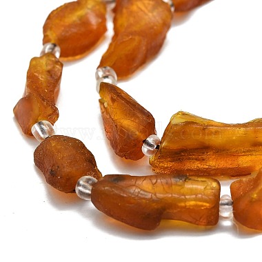 perles d'ambre naturel brins(G-E576-62)-3