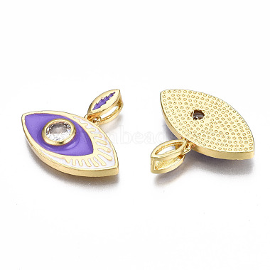 Brass Cubic Zirconia Pendants(ZIRC-T014-035G-NF)-3