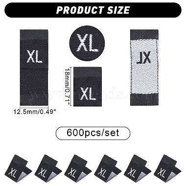 étiquettes de taille de vêtements nbeads (xl)(FIND-NB0001-82A-02)-2