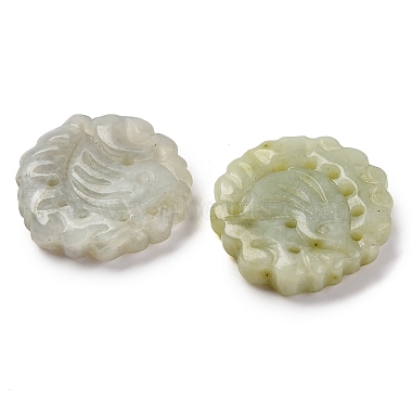 Natural Xiuyan Jade Carved Pendants(G-M195-04A)-2