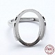 Rhodium Plated 925 Sterling Silver Finger Ring Components(STER-G027-10P)-1