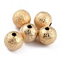 Real 24K Gold Plated Round Brass Beads(X-KK-O133-004C-G)