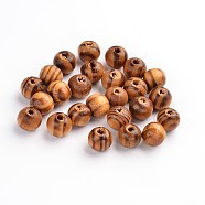 Natural Wood Beads, Dyed, Lead Free, Round, BurlyWood, 8mm in diameter, hole: 2.5mm, about 1000g/6000pcs(TB616Y)