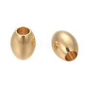 201 Stainless Steel Beads, Barrel, Golden, 5x4mm, Hole: 2mm(STAS-A031E-G)