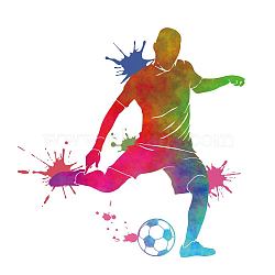 PVC Wall Stickers, Wall Decoration, Football Player, 390x1180mm(DIY-WH0228-1043)
