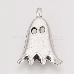 Tibetan Style Alloy Pendants, Ghost, Cadmium Free & Lead Free, Antique Silver, 20x13.5x3mm, Hole: 1mm, about 815pcs/1000g(TIBE-T011-144AS-LF)