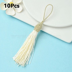 Polyester Tassel Big Pendant Decorations, Antique White, 145~175x10.5~12mm(FIND-YW0004-59J)