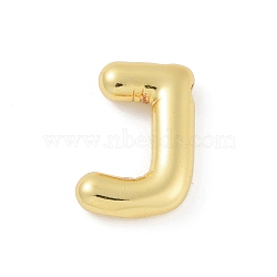 Rack Plating Brass Pendants, Long-Lasting Plated, Lead Free & Cadmium Free,  Real 18K Gold Plated, Letter J, 17.5x12x4mm, Hole: 1.8mm(KK-A224-01J-G)