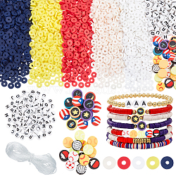 DIY Jewelry Making Findings Kits, including Polymer Clay Beads, Acrylic Beads, Crystal Thread, Mixed Color, 6~12x6~10x1~5mm, Hole: 1.2~2.5mm(DIY-PA0002-16)