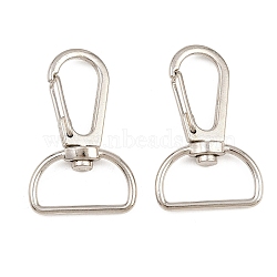 Zinc Alloy Swivel Clasps, Platinum, 39.5x24x6mm, Hole: 8.5x20.5mm(AL-CBAC079-22P)