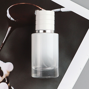 Empty Portable Glass Spray Bottles, Fine Mist Atomizer, with PP Plastic Dust Cap, Refillable Bottle, White, 3.7x9cm, Capacity: 30ml(1.01fl. oz)