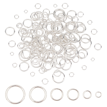 304 Stainless Steel Jump Rings, Open Jump Rings, Silver, 180pcs/Box