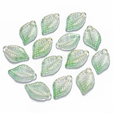 LightGreen Leaf Glass Pendants