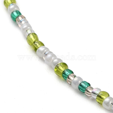 Glass Beaded Necklace(NJEW-Z029-05O)-2