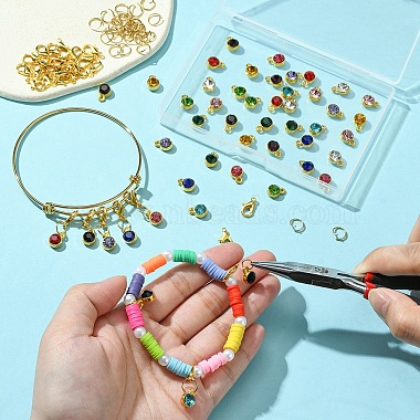 DIY Birthstone Charm Bangle & Pendant Decoration Making Kits(DIY-YW0008-95)-4