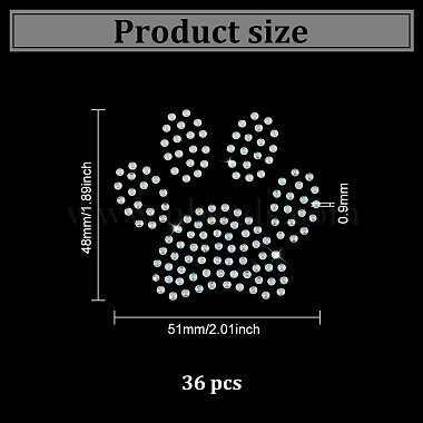 Paw Print Hotfix Glass Rhinestone(DIY-WH0453-71B-01)-2