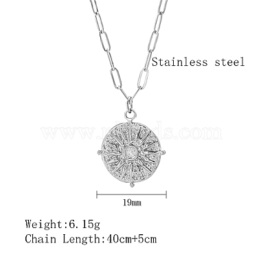 ожерелья с подвесками от солнца из нержавеющей стали(YN2147-2)-3