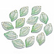 Two Tone Transparent Spray Painted Glass Pendants(GLAA-T016-18F)-1