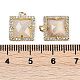 Natural Moonstone Faceted Square Charms(G-I375-06G-03)-3