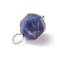 Faceted Natural Sodalite Pendants(PALLOY-JF01694-02)-4