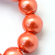 Baking Painted Pearlized Glass Pearl Round Bead Strands(HY-Q330-8mm-38)-3