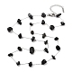 Natural Obsidian Nuggets Link Chain Necklaces(NJEW-H041-06P-04)-1