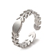 Non-Tarnish 304 Stainless Steel Open Cuff Ring(RJEW-C068-08P)-1