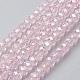 Chapelets de perles en verre galvanoplastique(X-EGLA-F124-FR-B05)-1
