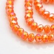 AB Color Plated Faceted Rondelle Electroplate Glass Beads Strands(GLAA-A024D-AB10)-1
