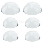 6Pcs Glass Cabochons, Half Round, Clear, 49.5~69x22~32mm(GLAA-FH0001-85)