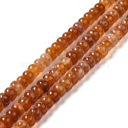 Natural Fire Crackle Agate Beads Strands, Rondelle, 6~7x4mm, Hole: 1mm, about 90~91pcs/strand, 15.35~15.55 inch(39~39.5cm)(G-G0004-A01-A)