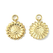304 Stainless Steel Charms, Flower Charms, Real 14K Gold Plated, 9.5x7x1.2mm, Hole: 1.5mm(STAS-L269-070G)
