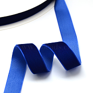 3/8 inch Single Face Velvet Ribbon, Dark Blue, 3/8 inch(9.5mm), about 200yards/roll(182.88m/roll)(OCOR-R019-9.5mm-175)