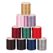 10 Rolls 10 Colors Polyester Braided Cords, for Jewelry Making Beading Crafting, Mixed Color, 1.5mm, about 4.37 yards(4m)/roll, 1 roll/color(OCOR-GO0001-02)