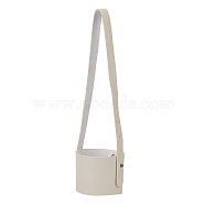 Reusable PU Leather Coffee Cup Holder, with Handle, Antique White, 605x69x1.8mm(AJEW-WH0368-02A)