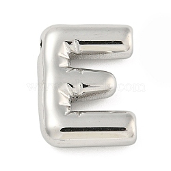 Non-Tarnish 304 Stainless Steel Pendants, Balloon Letter Charm, Letter E, 20.5x15.5x5mm, Hole: 2.5x2mm(STAS-B071-01P-E)