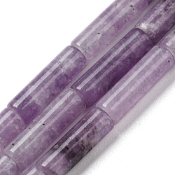 Natural Lepidolite/Purple Mica Stone Beads Strands, Column, 12.5~14x4~4.5mm, Hole: 1mm, about 28~29pcs/strand, 15.35~15.55 inch(39~39.5cm)(G-G006-A01-01)