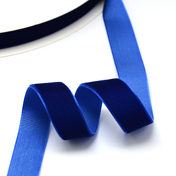 3/8 inch Single Face Velvet Ribbon, Dark Blue, 3/8 inch(9.5mm), about 200yards/roll(182.88m/roll)