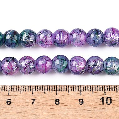 Drawbench Crackle Glass Beads Strands(GLAA-N006-8mm-05)-4