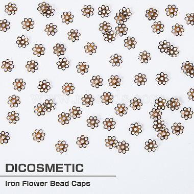 дикосметические 1000шт. железные колпачки для бусин(IFIN-DC0001-02)-3