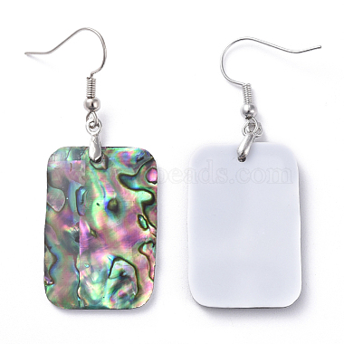Abalone Shell/Paua Shell Dangle Earrings(EJEW-K081-02D)-2