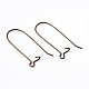 Antique Bronze Plated Brass Hoop Earrings Findings Kidney Ear Wires Making Findings(X-EC221-NFAB)-2