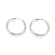 202 Stainless Steel Huggie Hoop Earrings(X-EJEW-F111A-25mm-P)-1