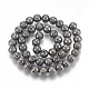 Electroplated Natural Lava Rock Beads Strands(G-T061-55D-10mm)-2