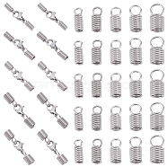 DIY Jewelry Making Finding Kit, Including 304 Stainless Steel Cord Coil & Lobster Claw Clasps, Stainless Steel Color, 150pcs/box(STAS-NB0001-26)